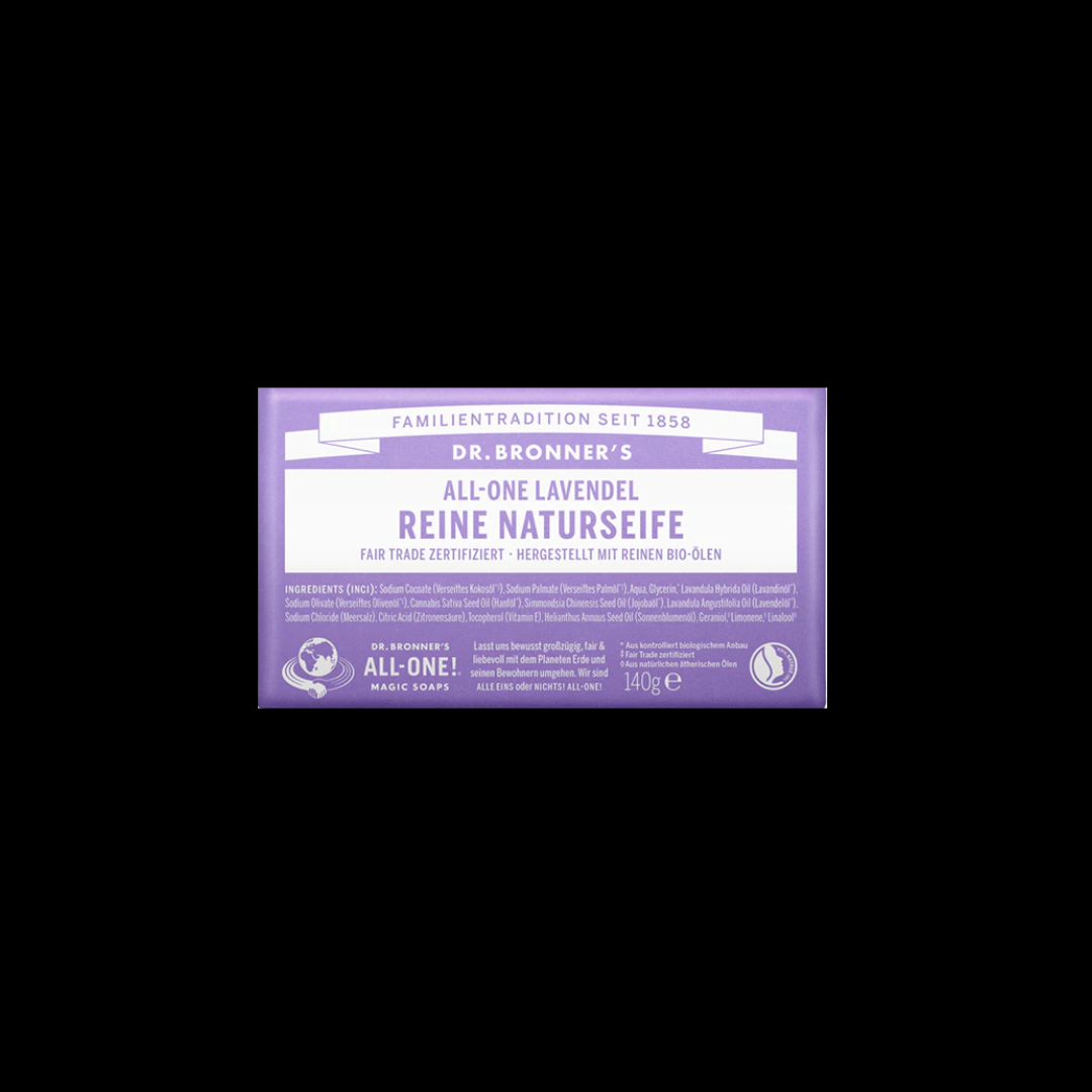 Dr. Bronner`s All-One feste Seife 140 g Lavendel; violette Verpackung